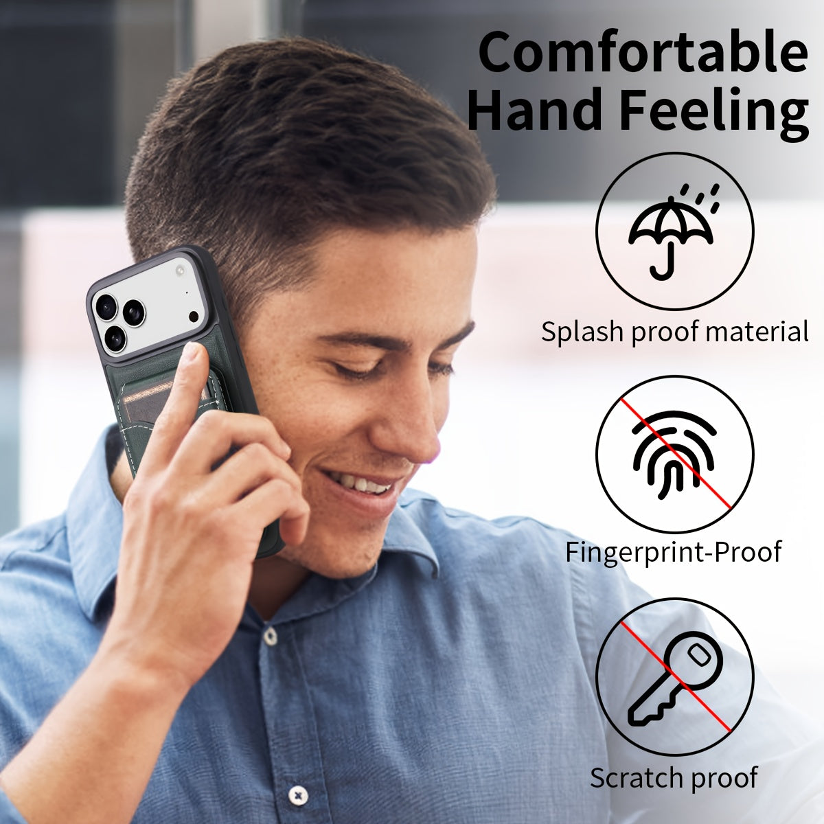 Slim TPU Case with Kickstand & Card Slot – iPhone