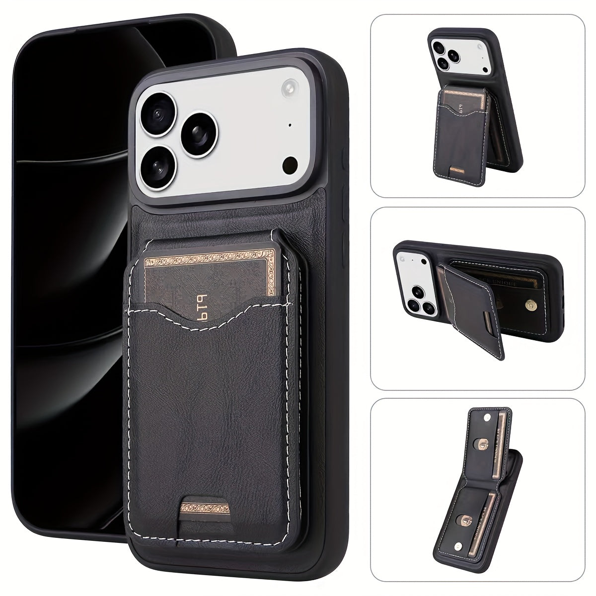 Slim TPU Case with Kickstand & Card Slot – iPhone