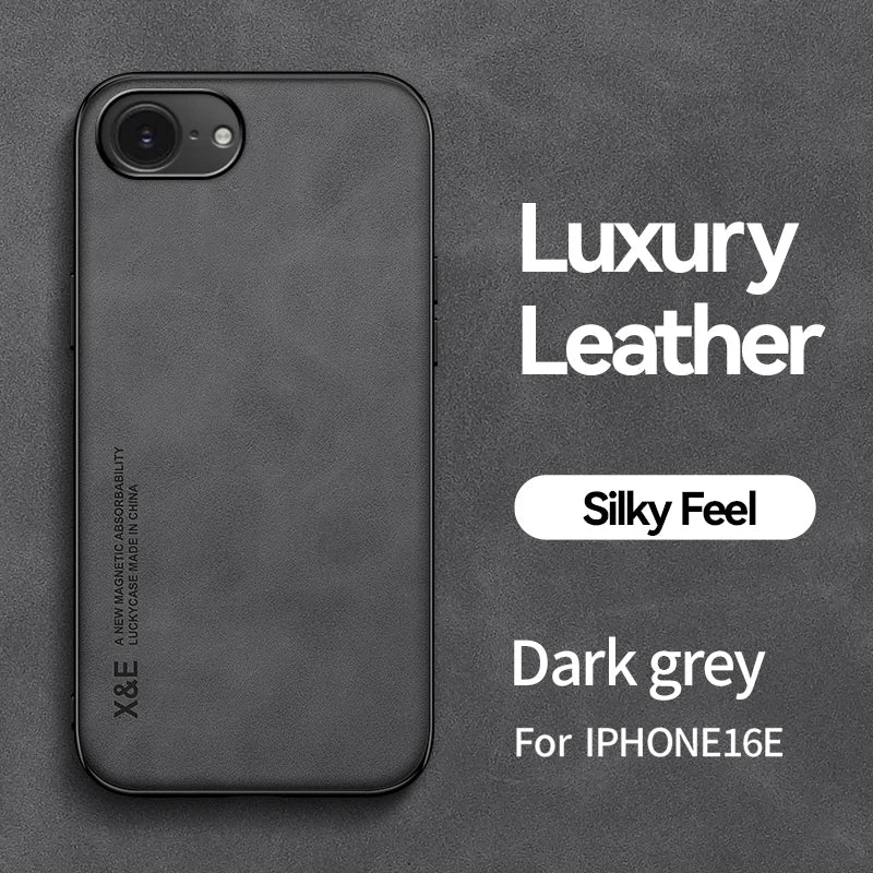 Magnetic Leather Case for iPhone 16e