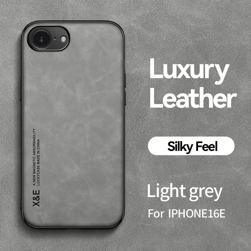 Magnetic Leather Case for iPhone 16e