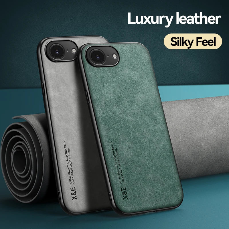 Magnetic Leather Case for iPhone 16e