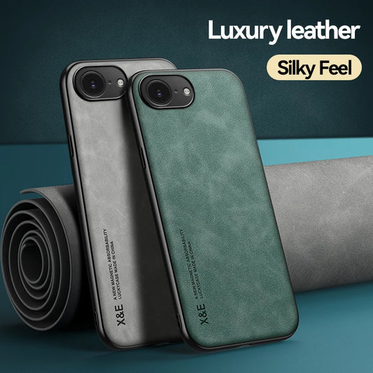 Magnetic Leather Case for iPhone 16e