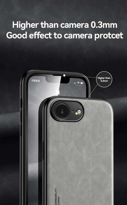 Magnetic Leather Case for iPhone 16e