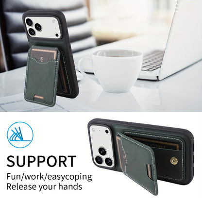 Slim TPU Case with Kickstand & Card Slot – iPhone